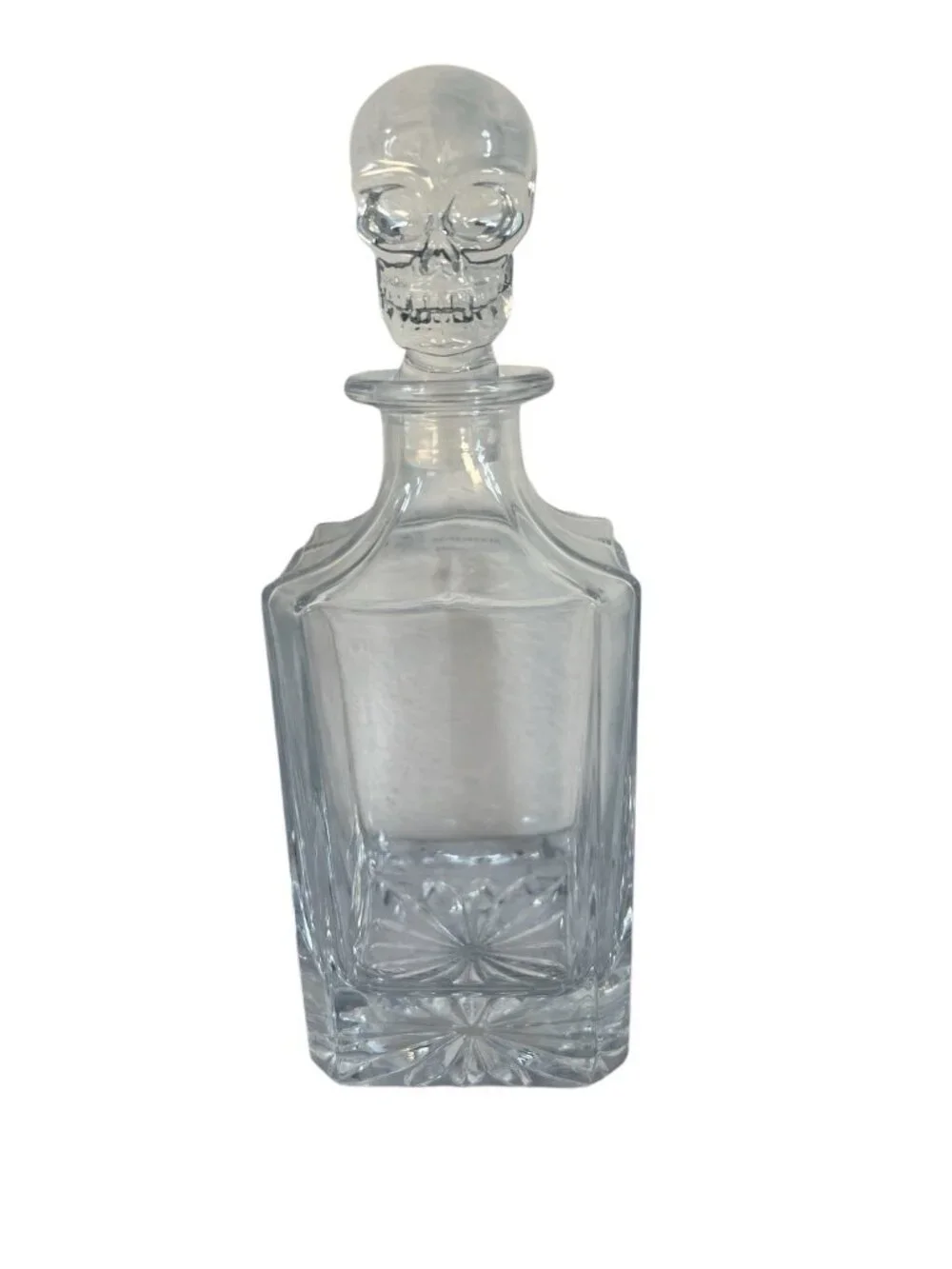 Godinger Phantom Skulll Crystal Whiskey Decanter new